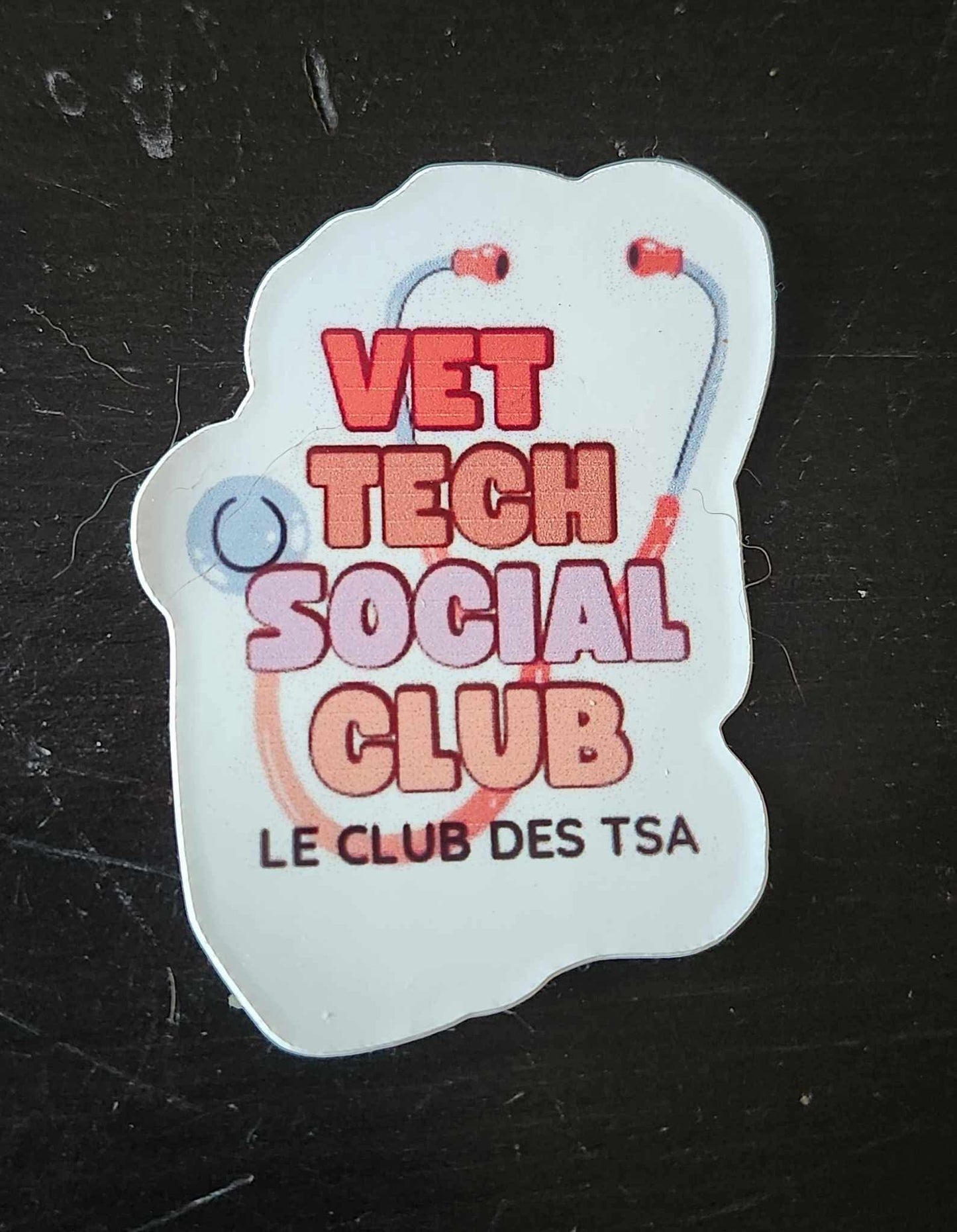 Autocollant "Vet Tech Social Club" (1/3$ ou 5/10$)