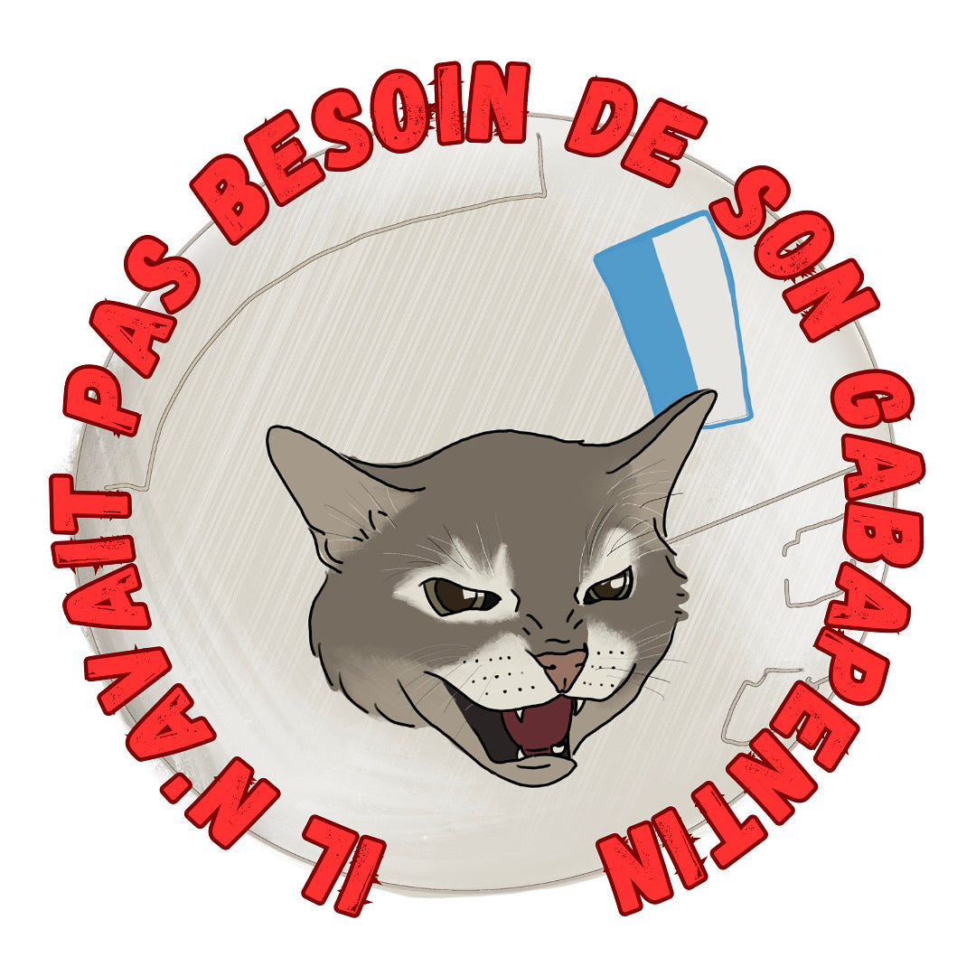 Autocollant "Il n'avait pas besoin de son gabapentin" (1/3$ ou 5/10$)