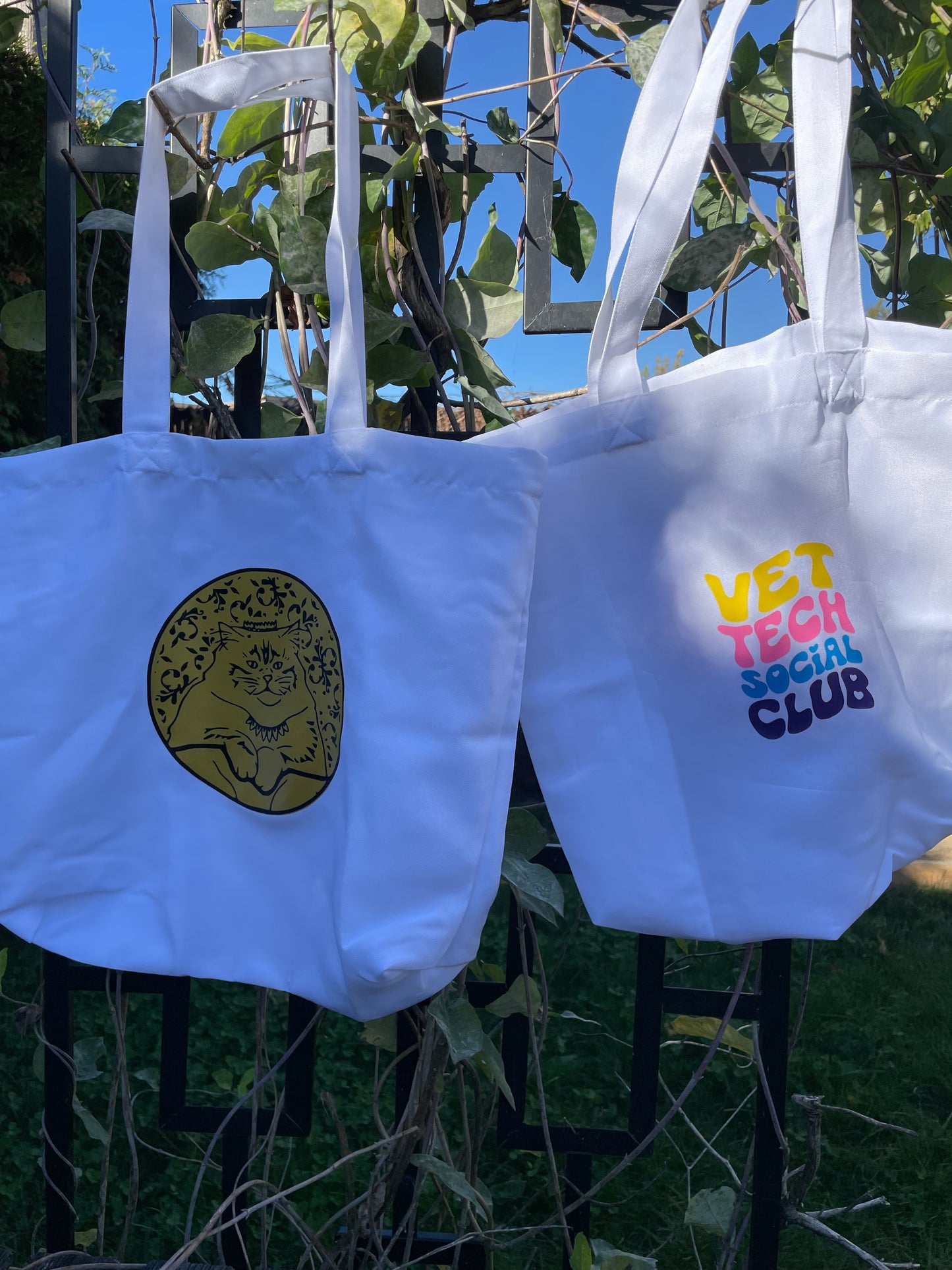 Tote bag "Bridgercat" blanc