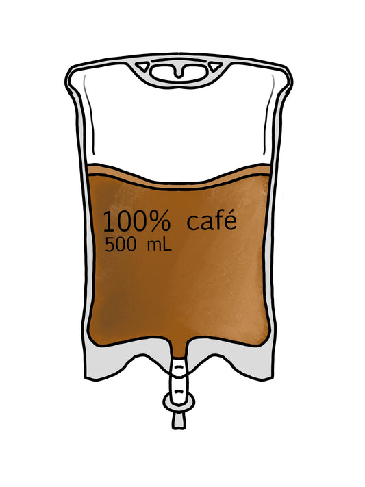 Autocollant "100% café" (1/3$ ou 5/10$)