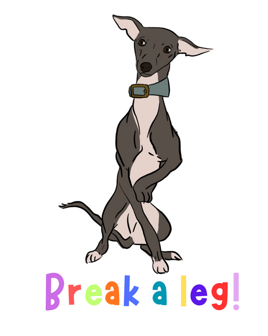 Autocollant "Break a leg" (1/3$ ou 5/10$)