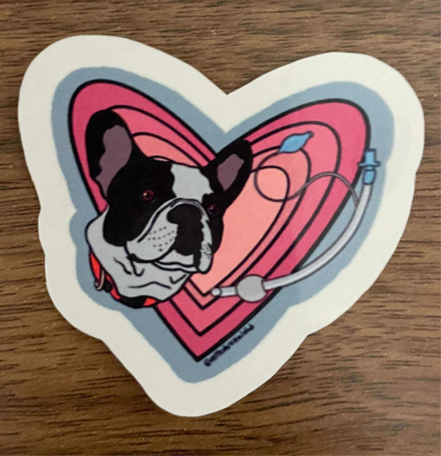 Autocollant "Frenchie" (1/3$ ou 5/10$)