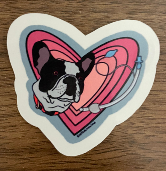 Autocollant "Frenchie" (1/3$ ou 5/10$)