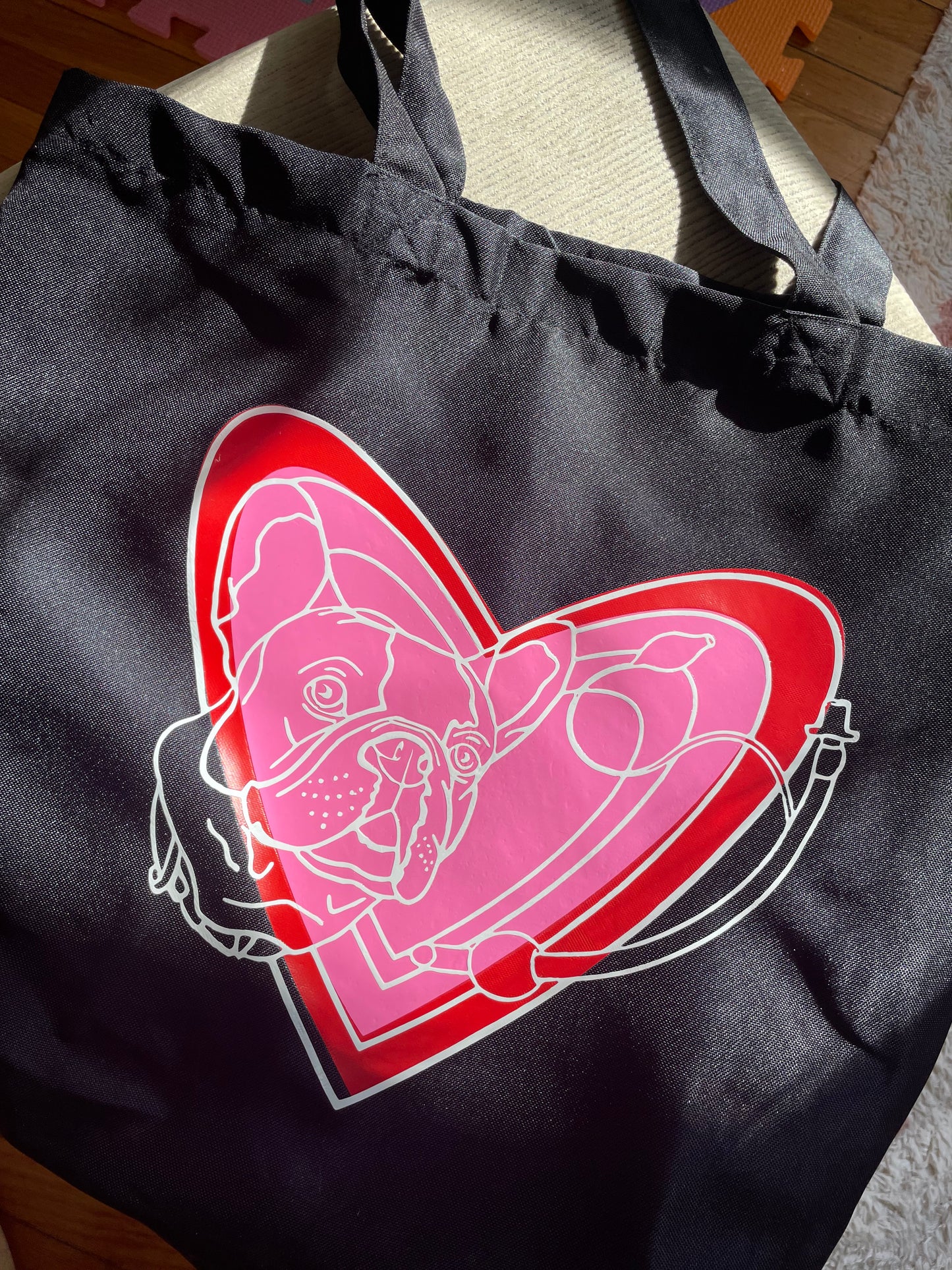 Tote bag "Frenchie" Noir
