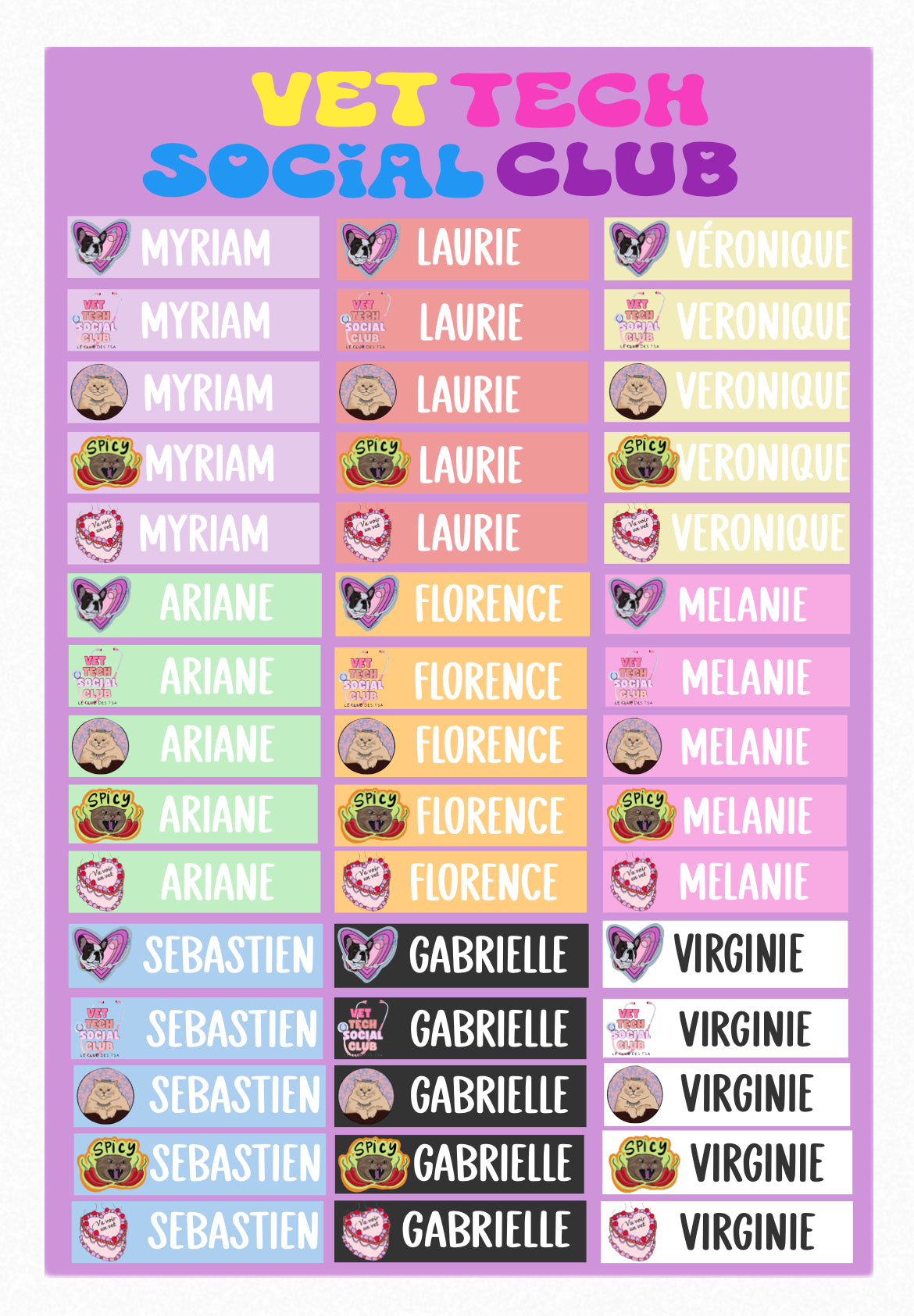 Étiquettes personnalisées