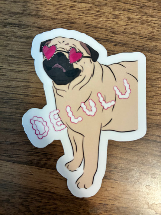 Autocollant "Delulu" (1/3$ ou 3/5$)